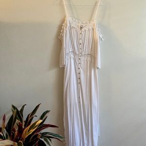Forever 21 Boho Button Front Maxi Dress